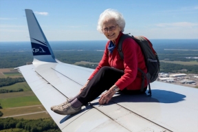 99-летняя британка впервые в истории прокатилась на крыле самолета: ради благотворительности и назло возрасту